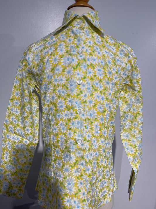 New Well Suited Apparel Yellow Floral Shirt