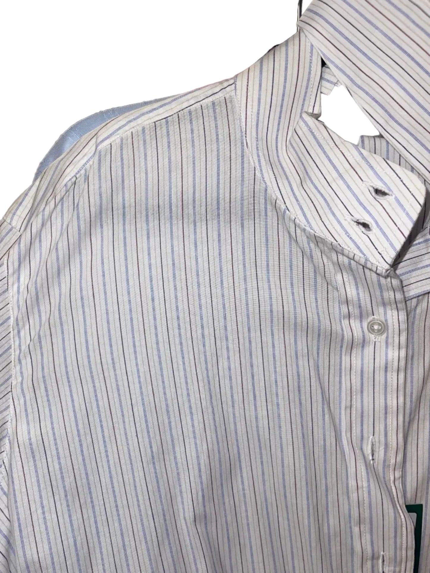 Dublin, White with Blue Stripe 42 Hunt Shirt