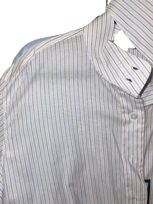 Dublin, White with Blue Stripe 42 Hunt Shirt