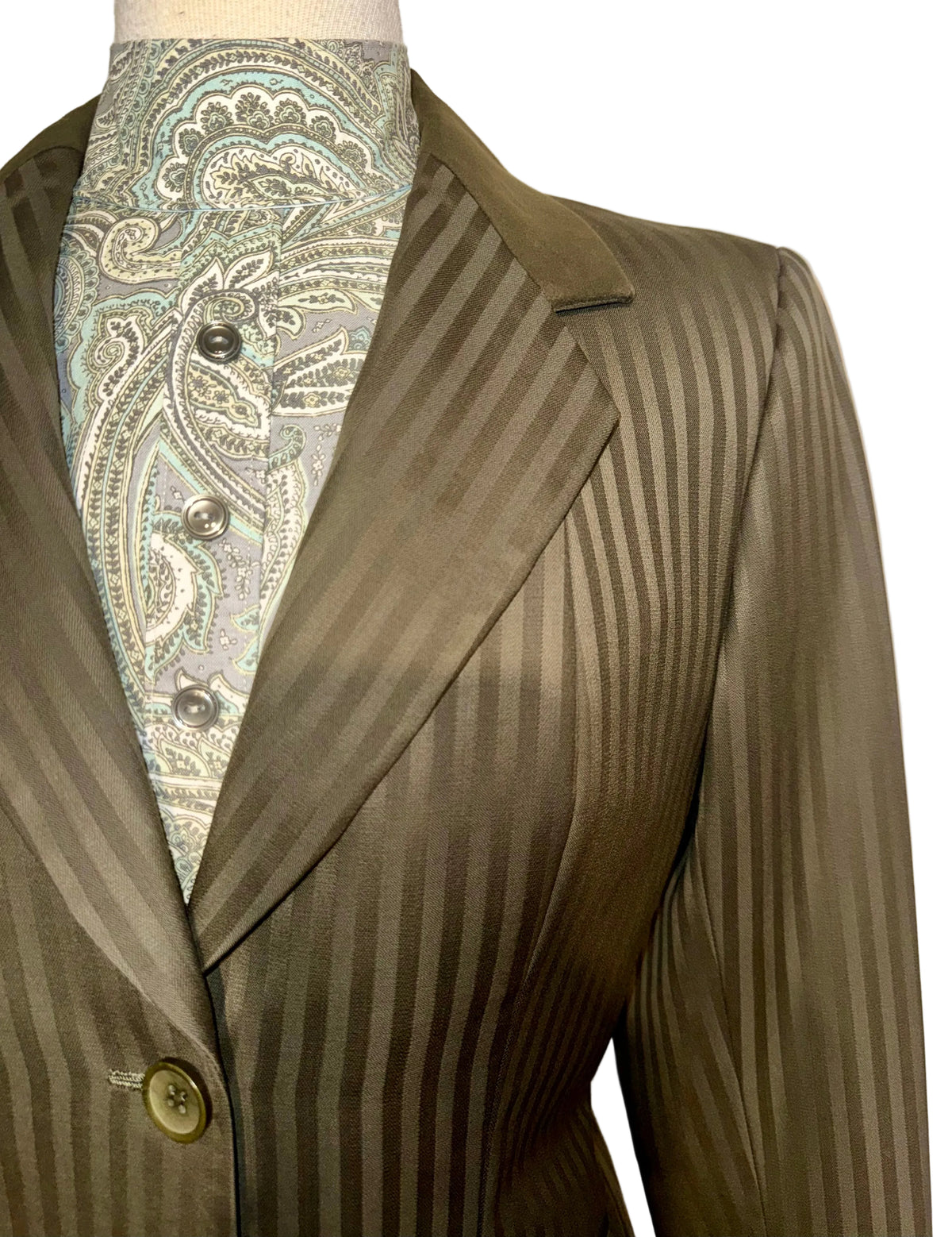Marsha De Arriaga, Ladies Olive Brown Hunt Coat