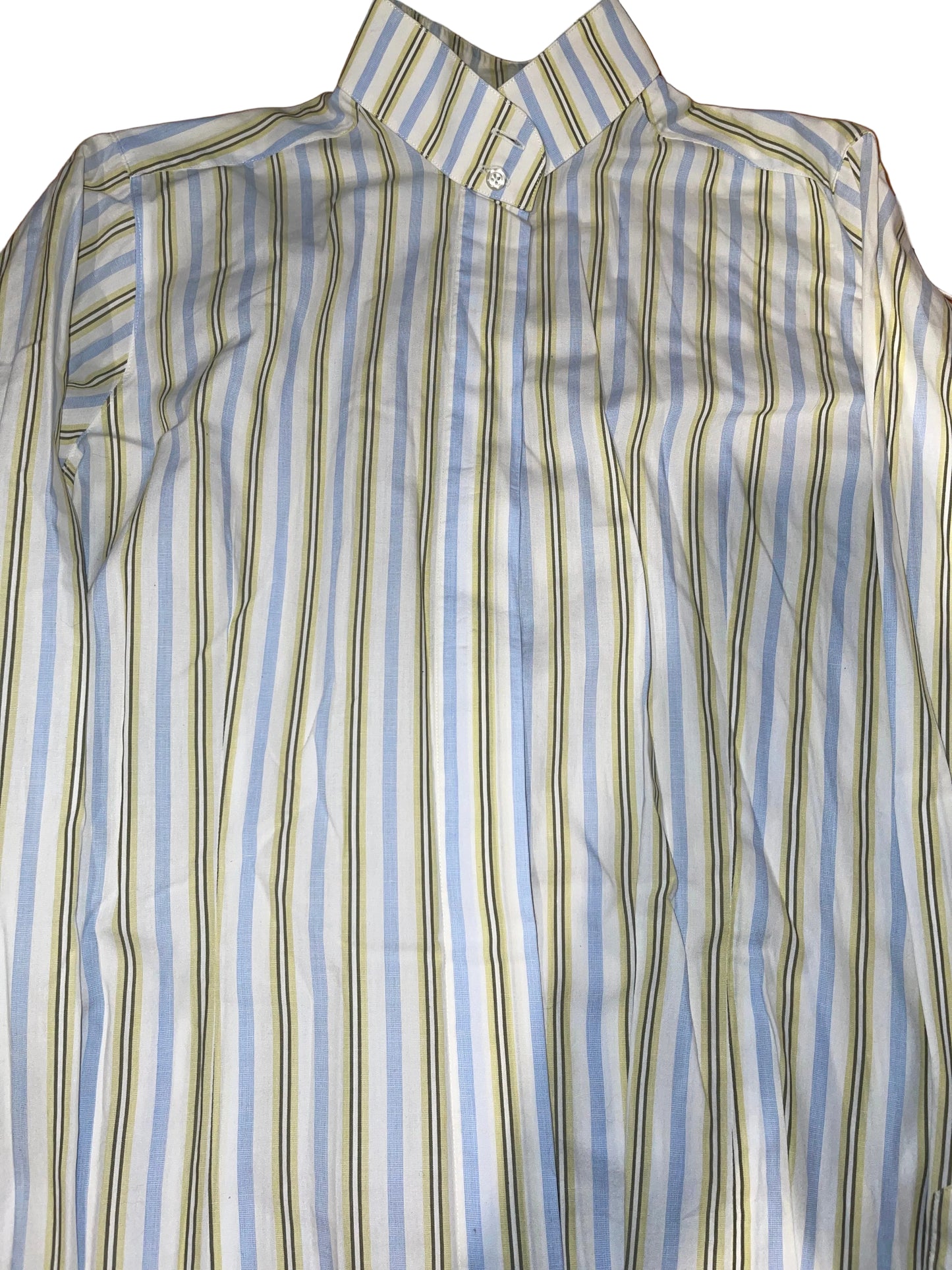 DeRegnaucourt, Yellow And Blue Stripe Hunt Shirt