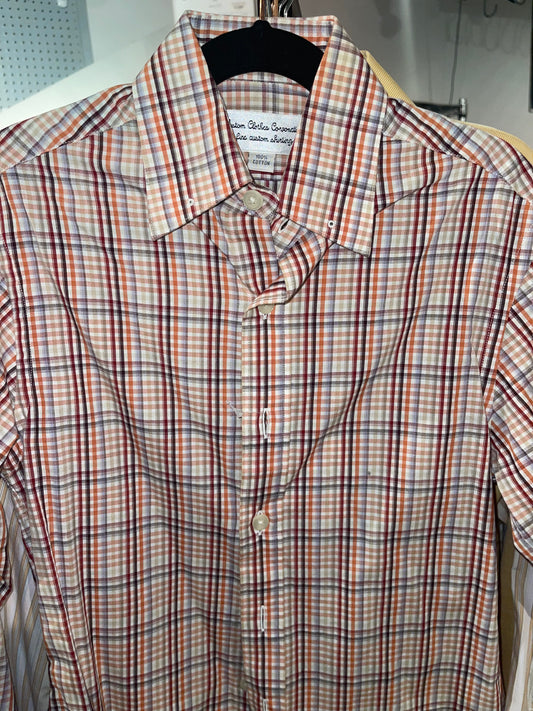 CCC, Orange and Red Plaid Shirt