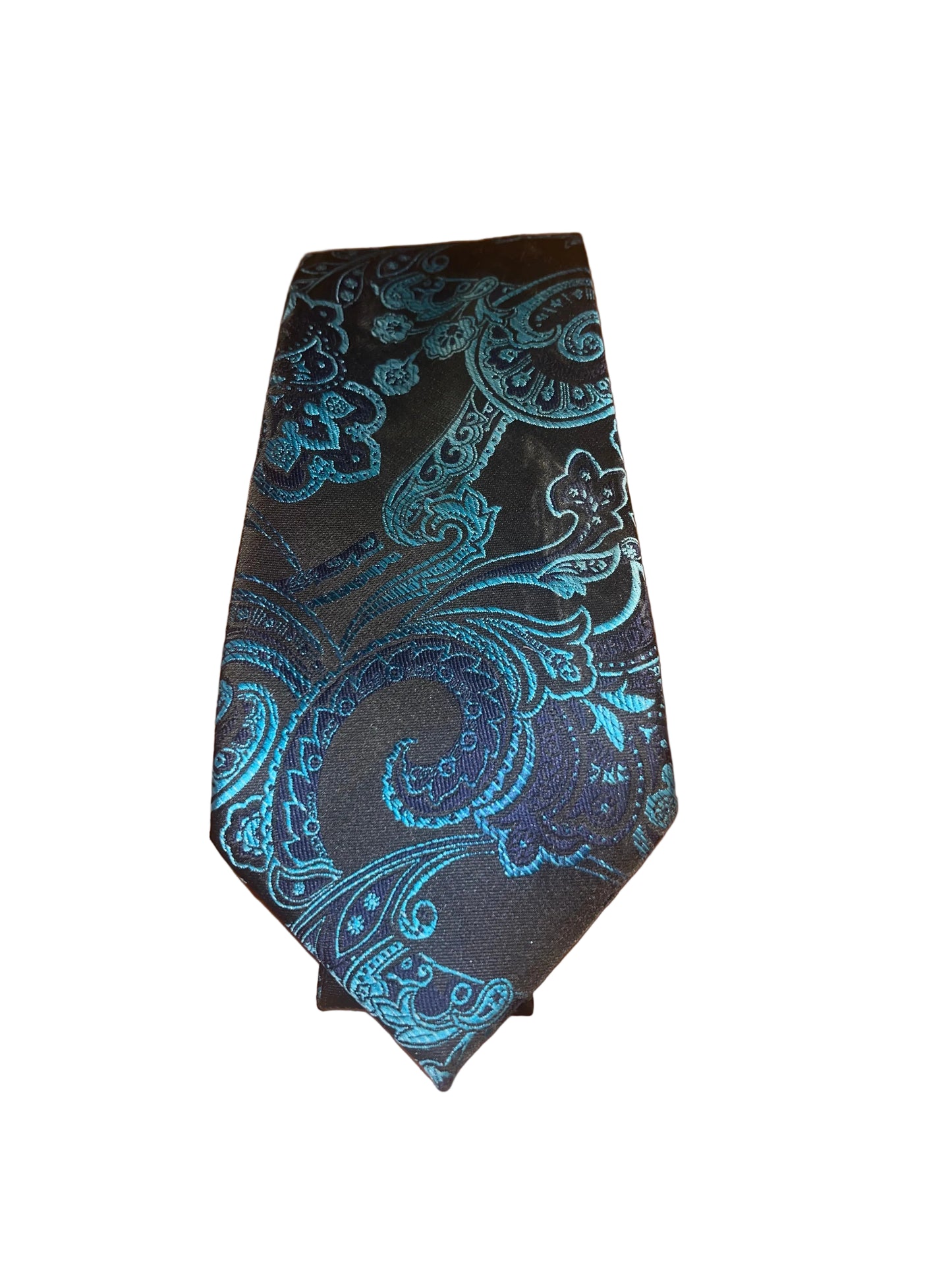 Black And Teal Tie