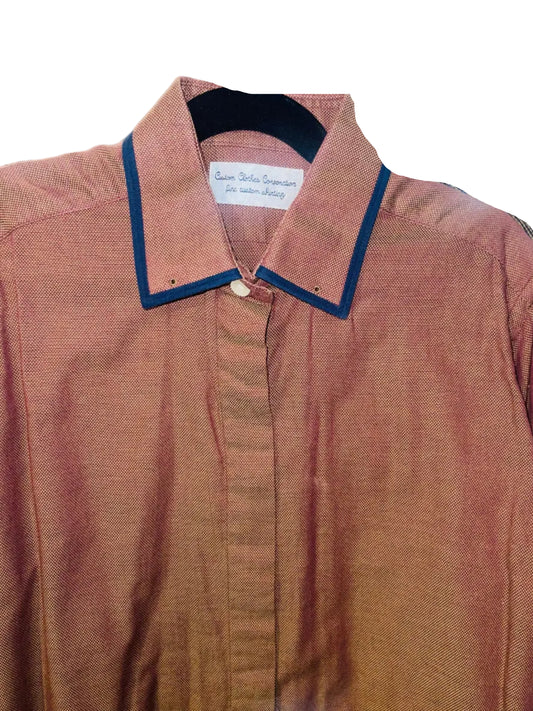 CCC, Brown With Navy Trim Shirt