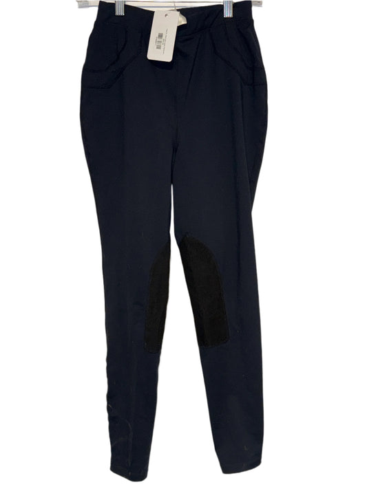 Youth XL, Black (with suede), Riding Pants