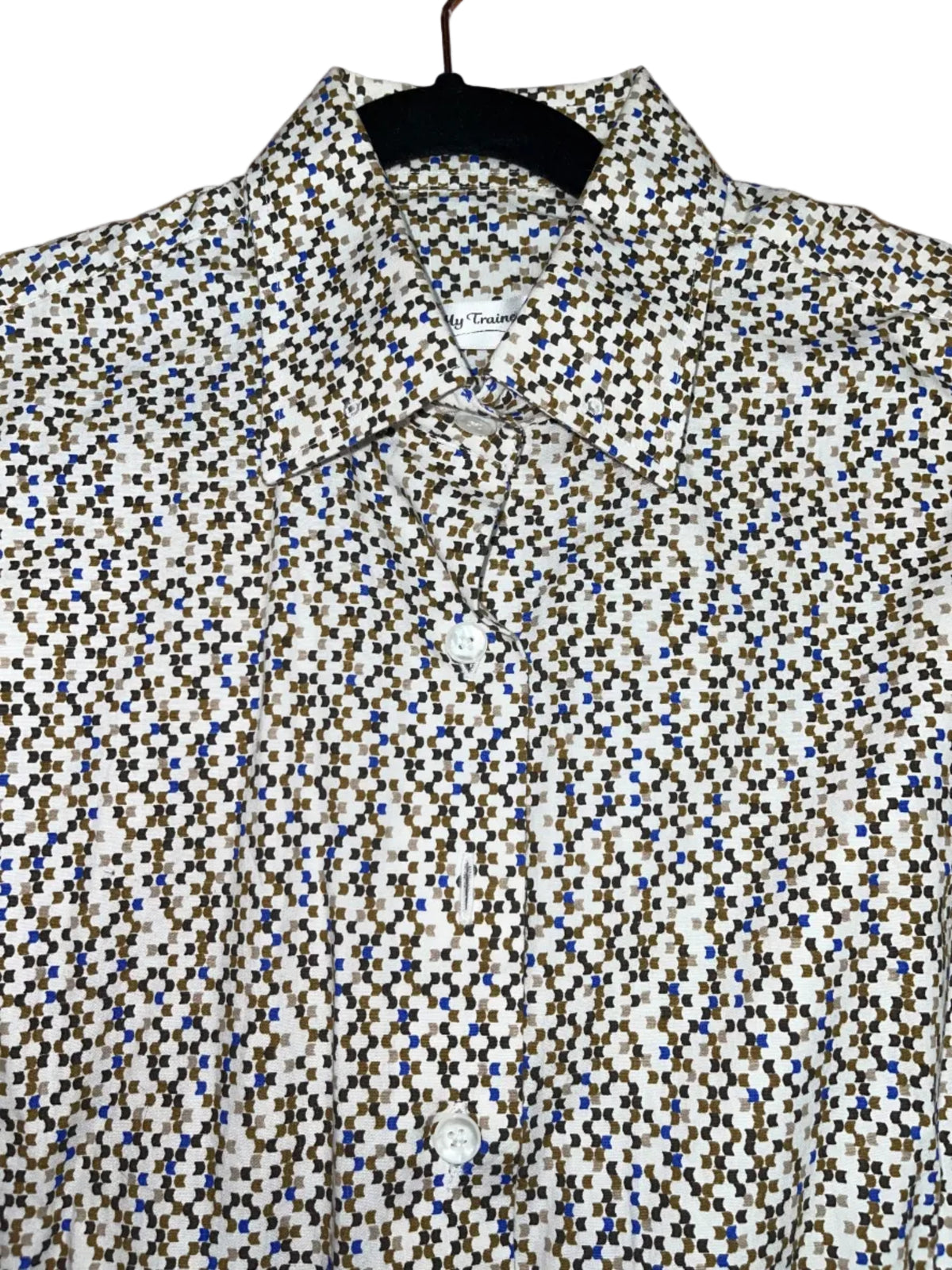 MTC, Brown and Blue Pattern Shirt