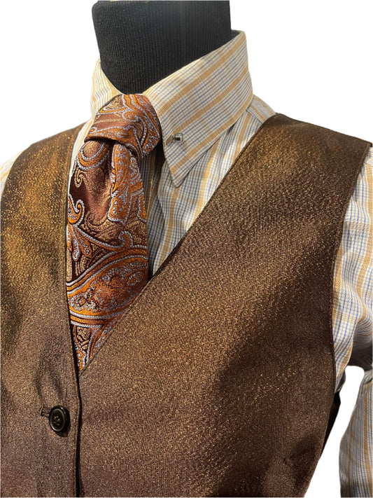 Becker Brothers Blue and Brown Striped Shirt