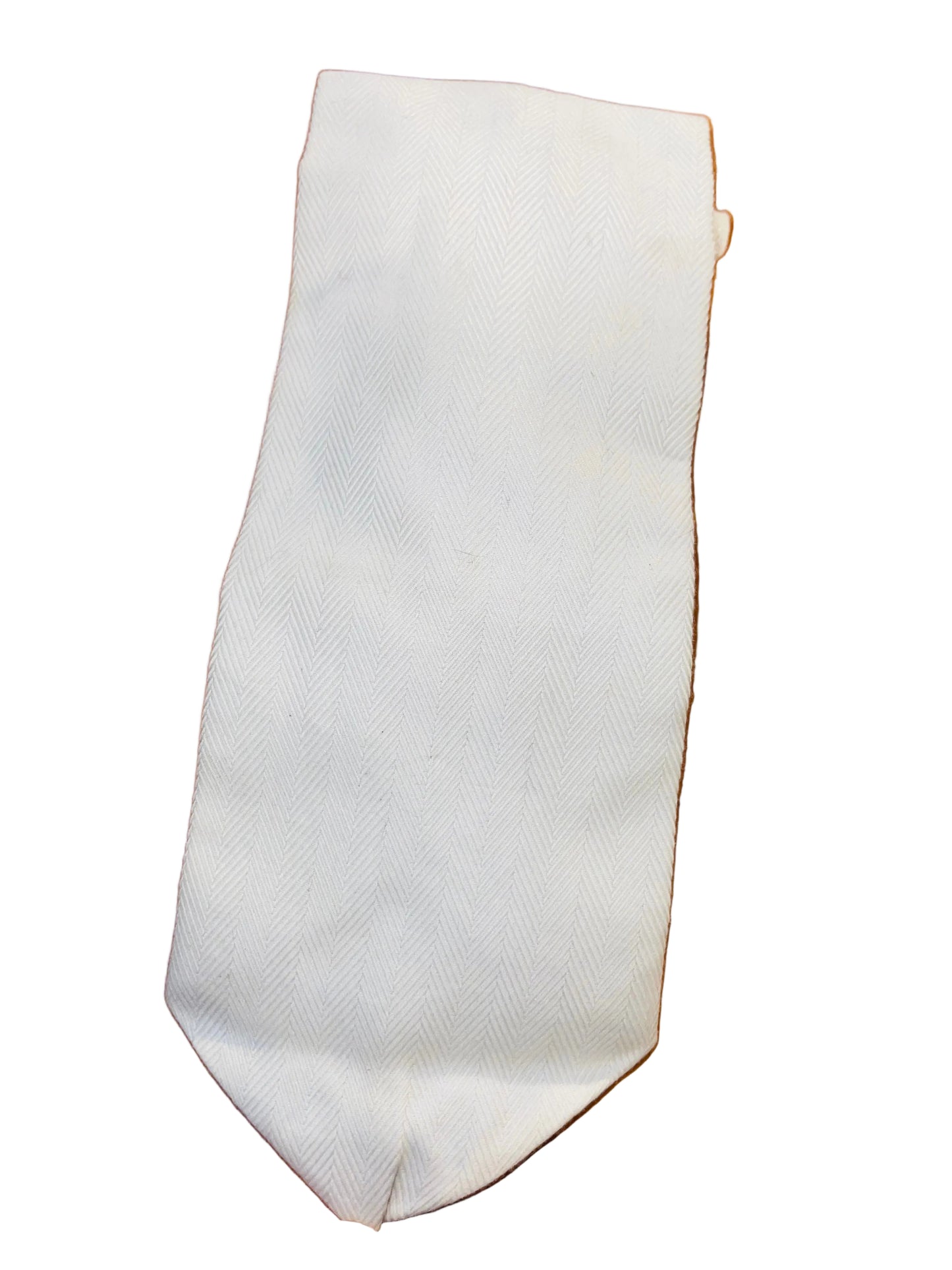 Cream Herringbone Tie