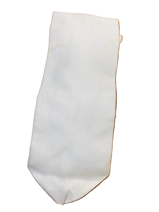 Cream Herringbone Tie