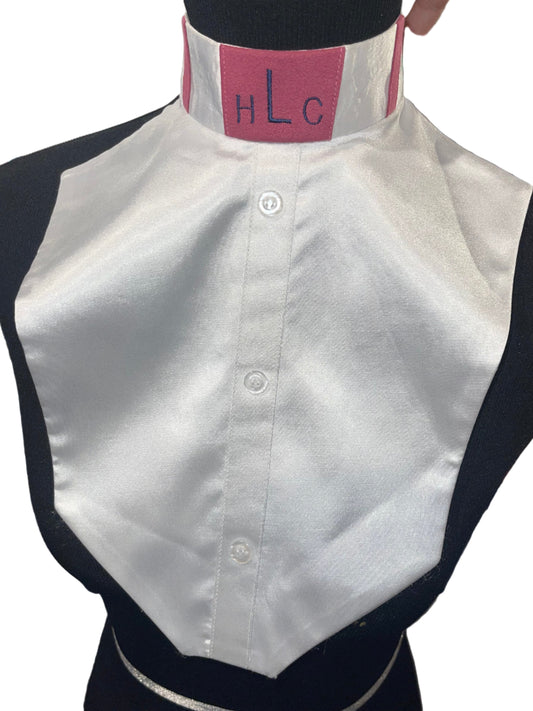 Monogrammed White and Pink Dickie