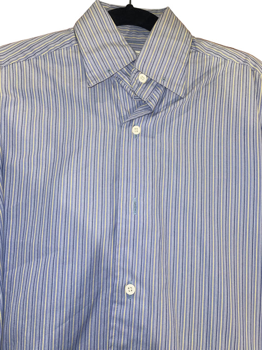 Carl Meyers, Blue With Yellow Stripe Shirt