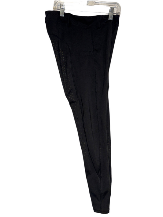 Youth XL, Black, Full Seat Riding Tights