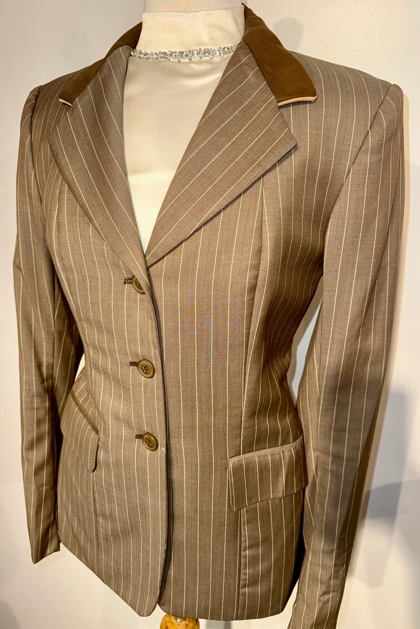 Marsha De Arriaga, Custom Beige Hunt Coat