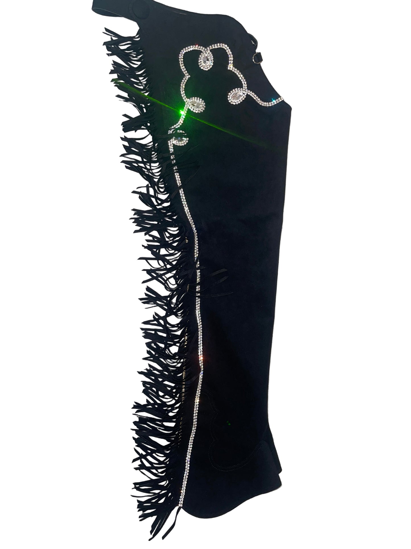 Custom, Black Detailed Chaps Ladies Medium