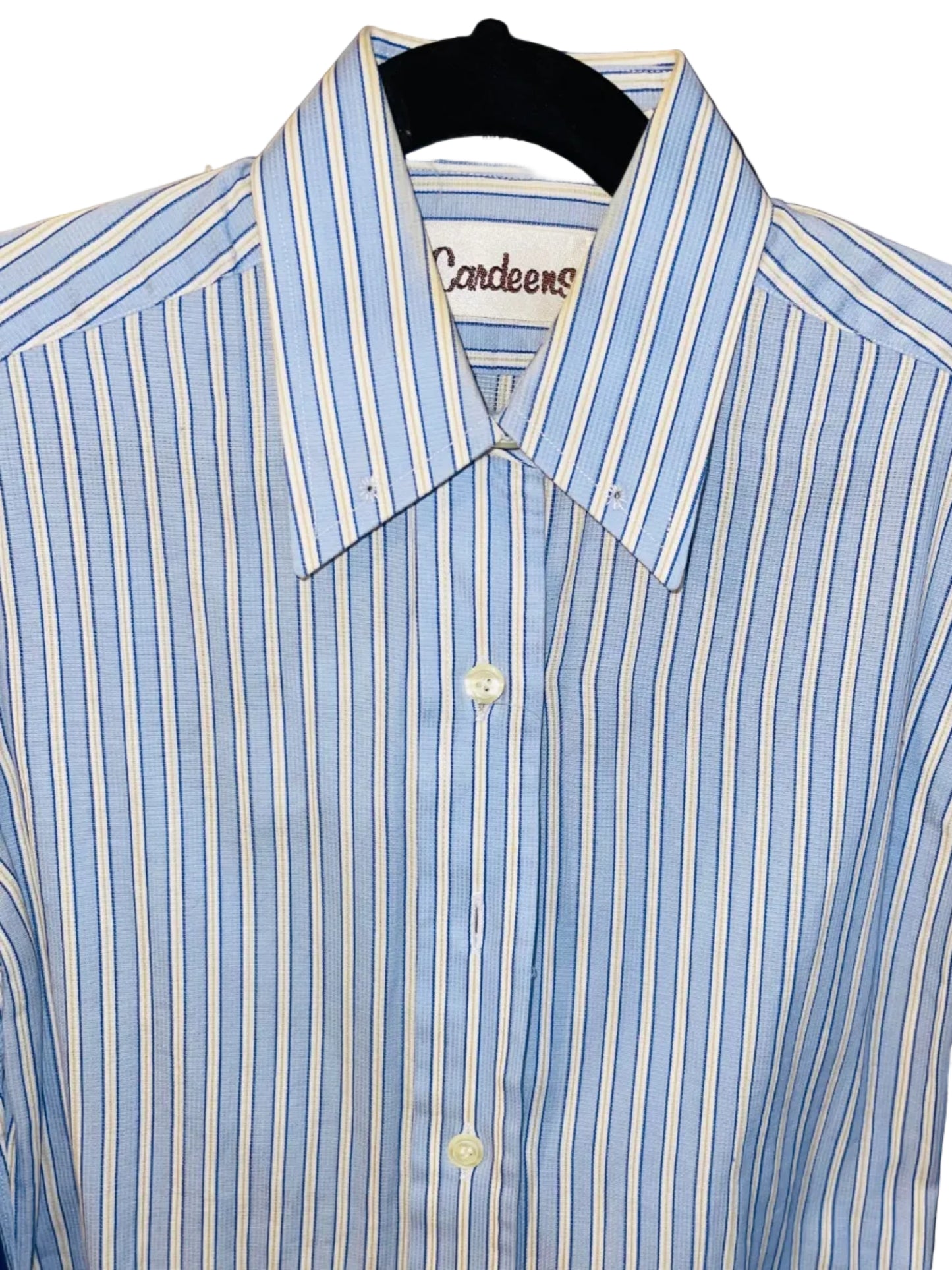 Cardeens, Blue with Gold Stripe Shirt