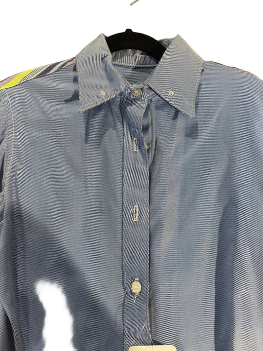 Blue and White Pinstripe Shirt