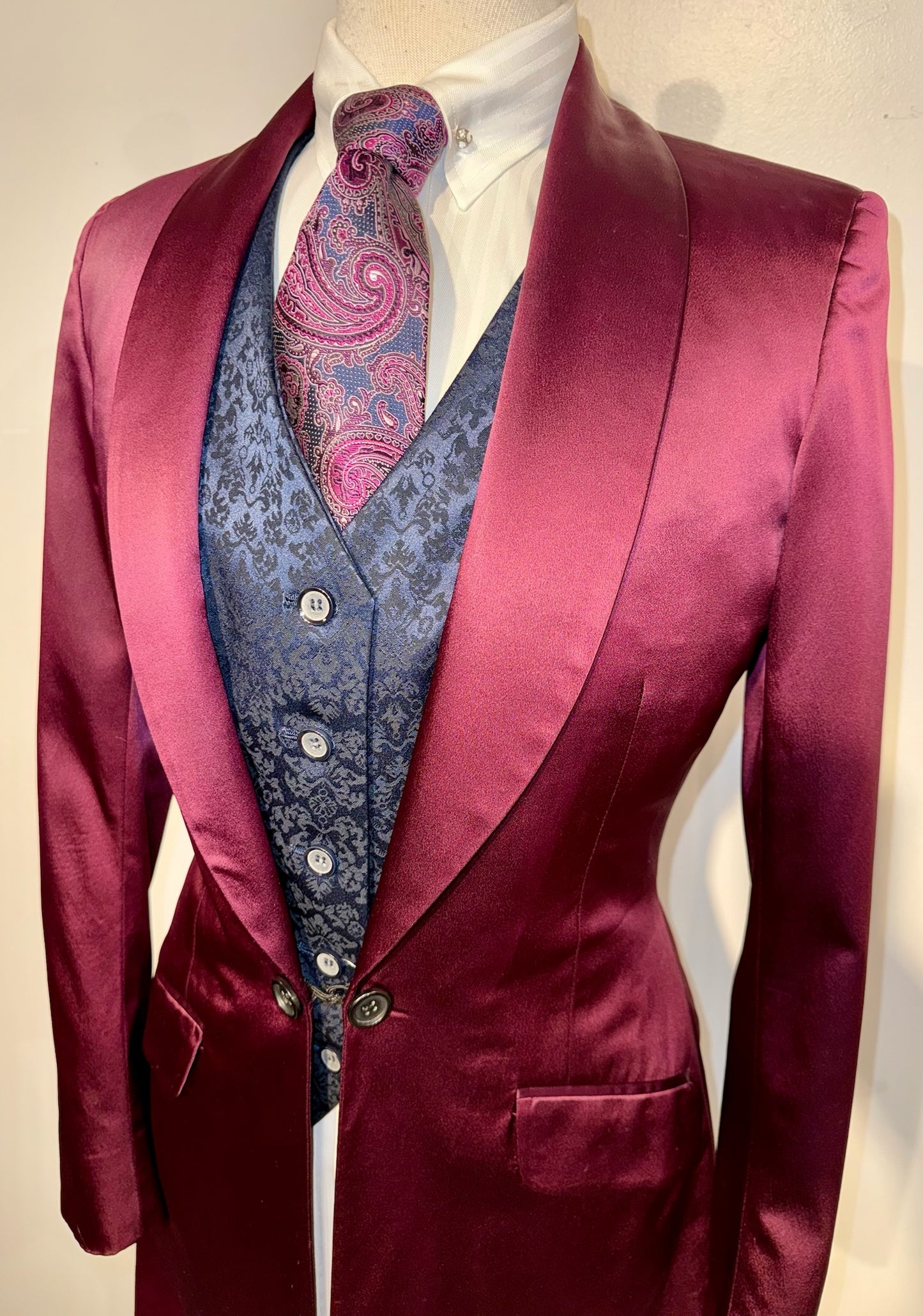 Hawkewood, Plum Silk Day Coat