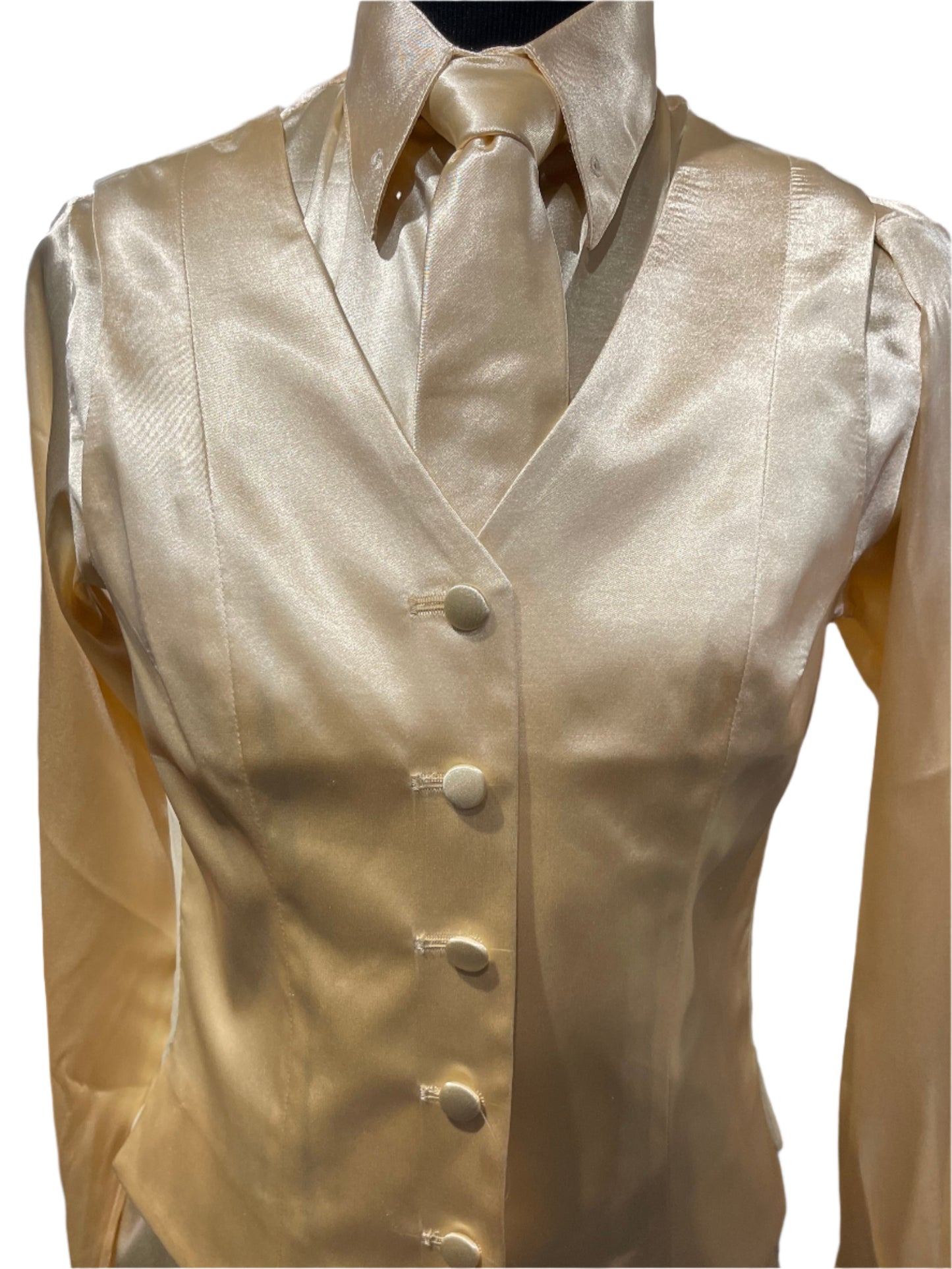 New, MTC Cream Silk Vest