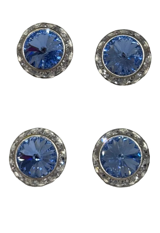 New, Light Blue Crystal Magnet Set