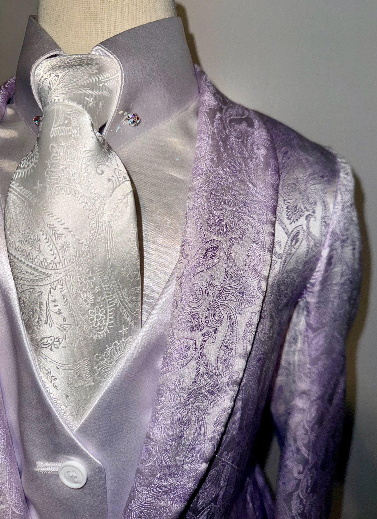 Marsha De Arriaga, Girls Purple Paisley Day Coat