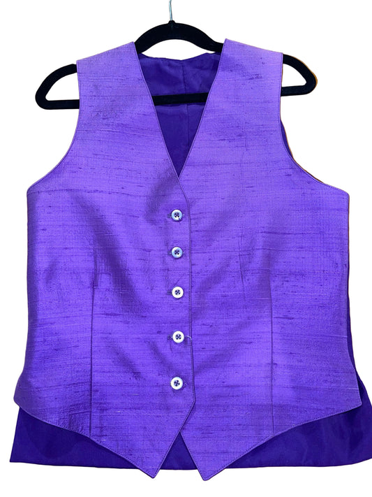 BRB, Kids Purple Raw Silk Vest
