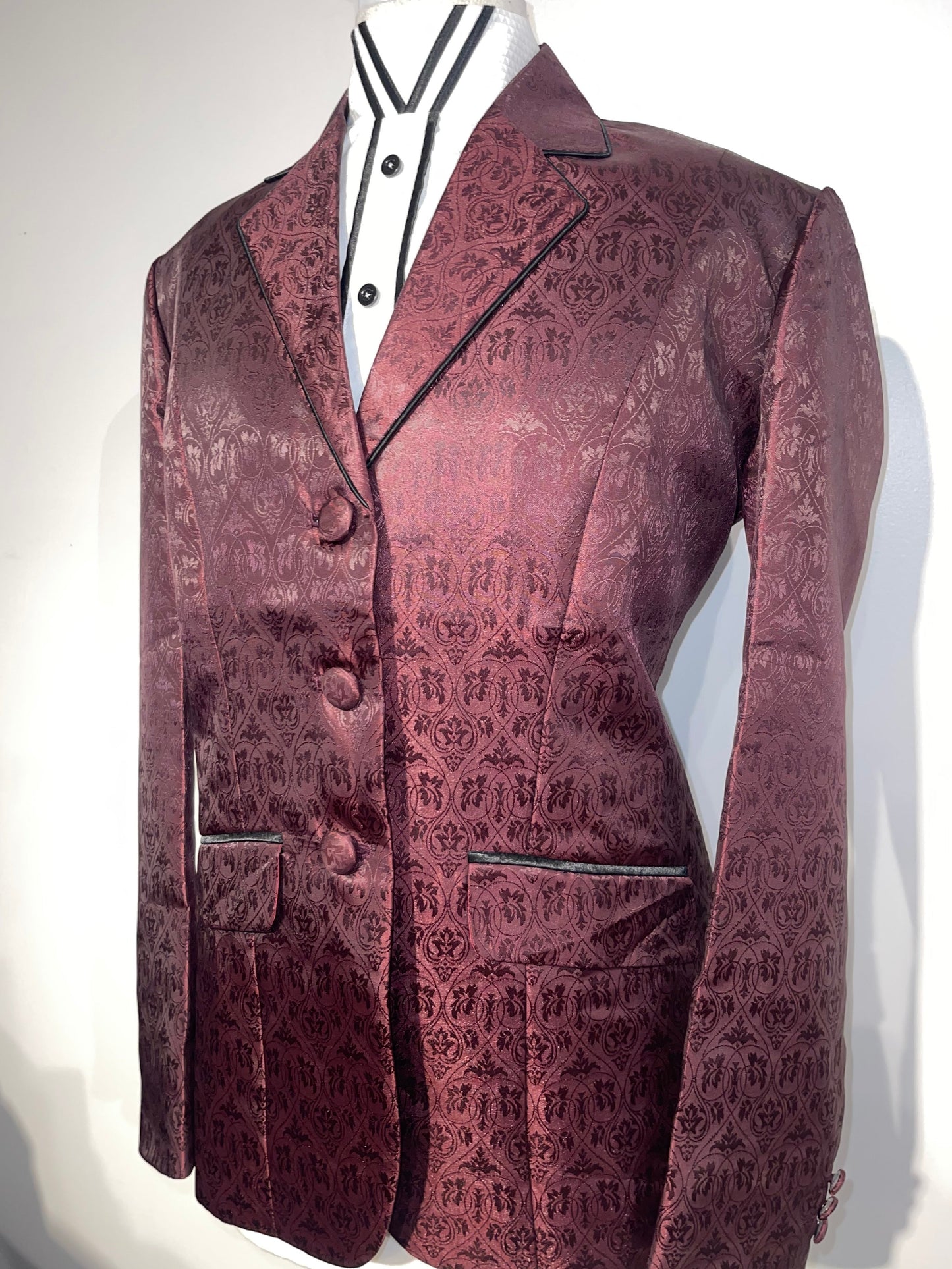 New MTC, Burgundy Brocade Hunt Coat