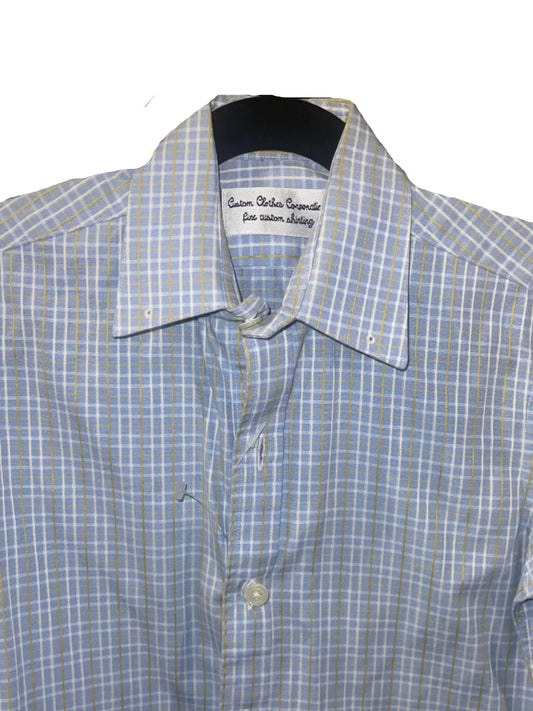 CC, Blue and Yellow Plaid Shirt