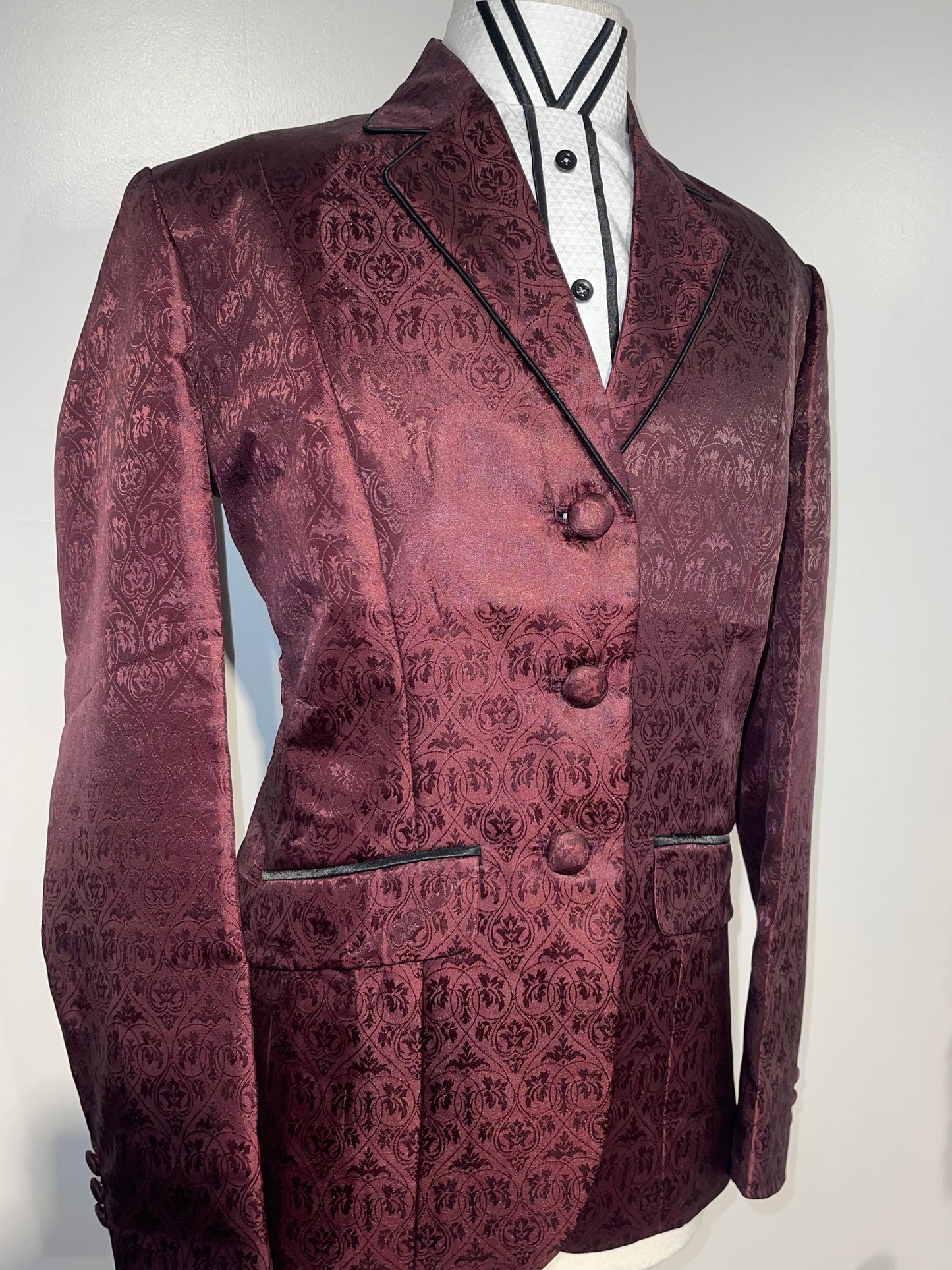 New MTC, Burgundy Brocade Hunt Coat