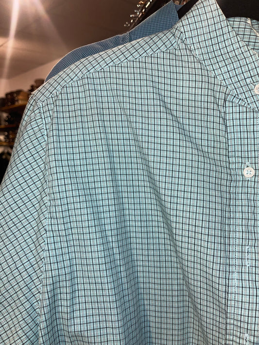 Revelle, Teal Check 36 Hunt Shirt