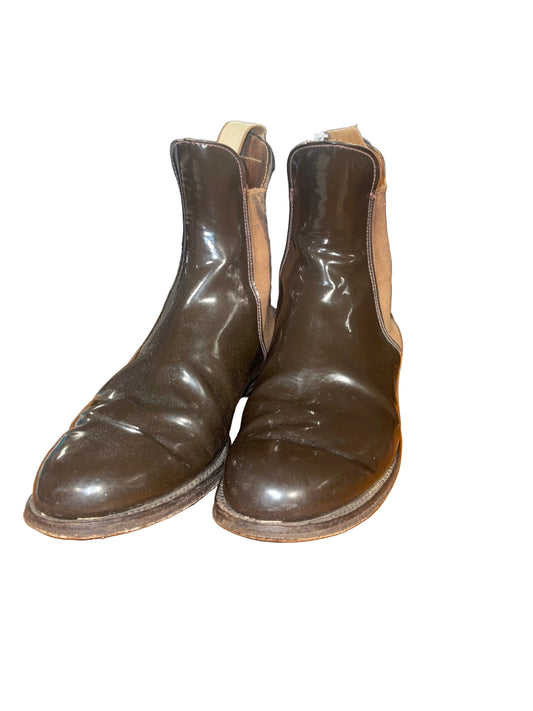 Brown Patent Leather Boots 6.5