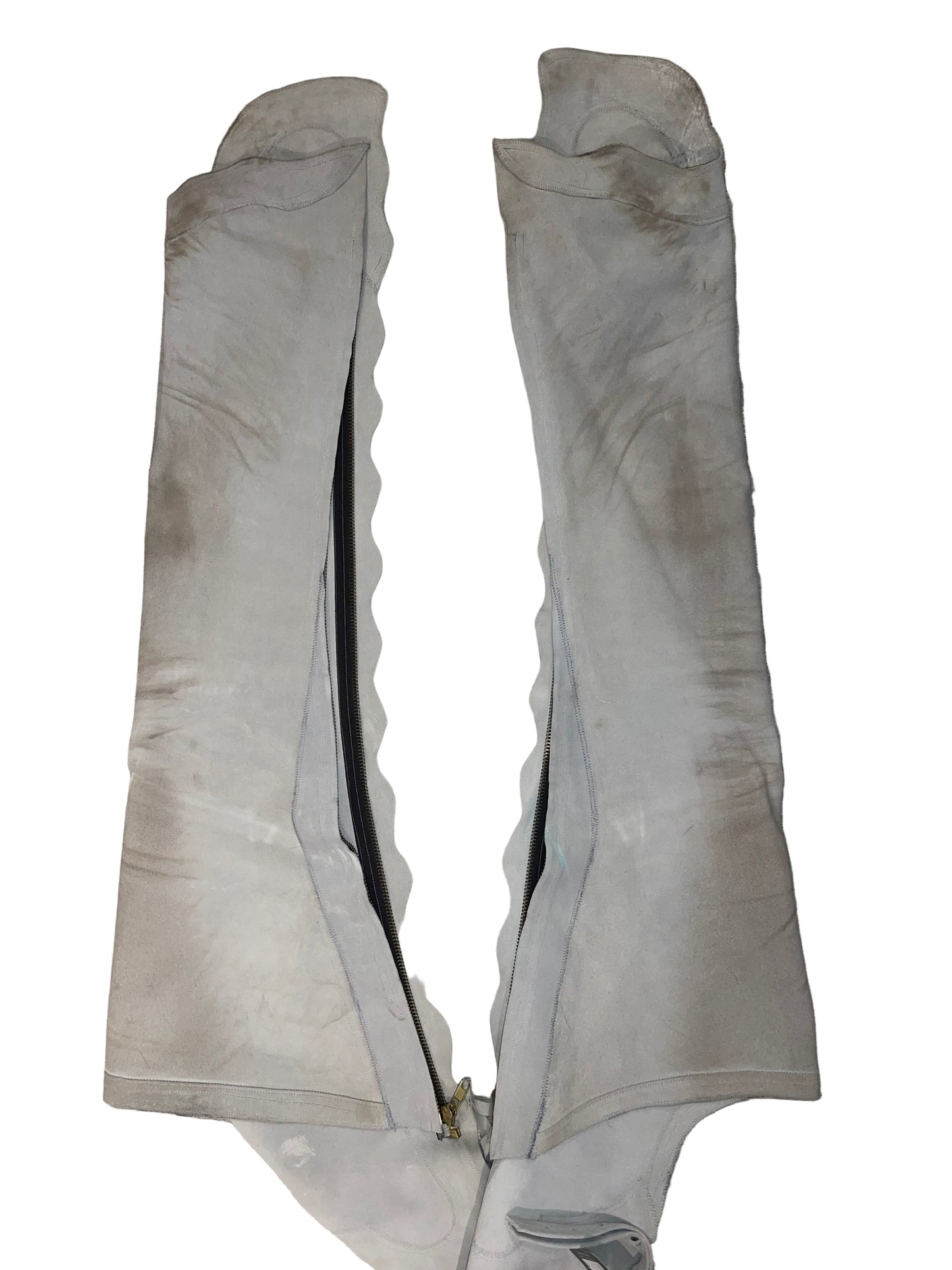 Custom, Grey Ultrasuede Chaps