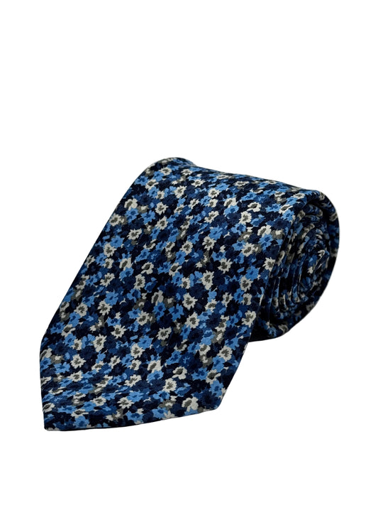 Blue Floral Tie
