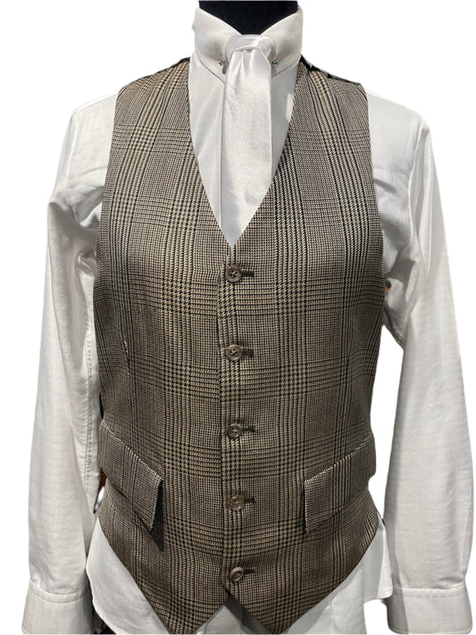 Brown Houndstooth Vest