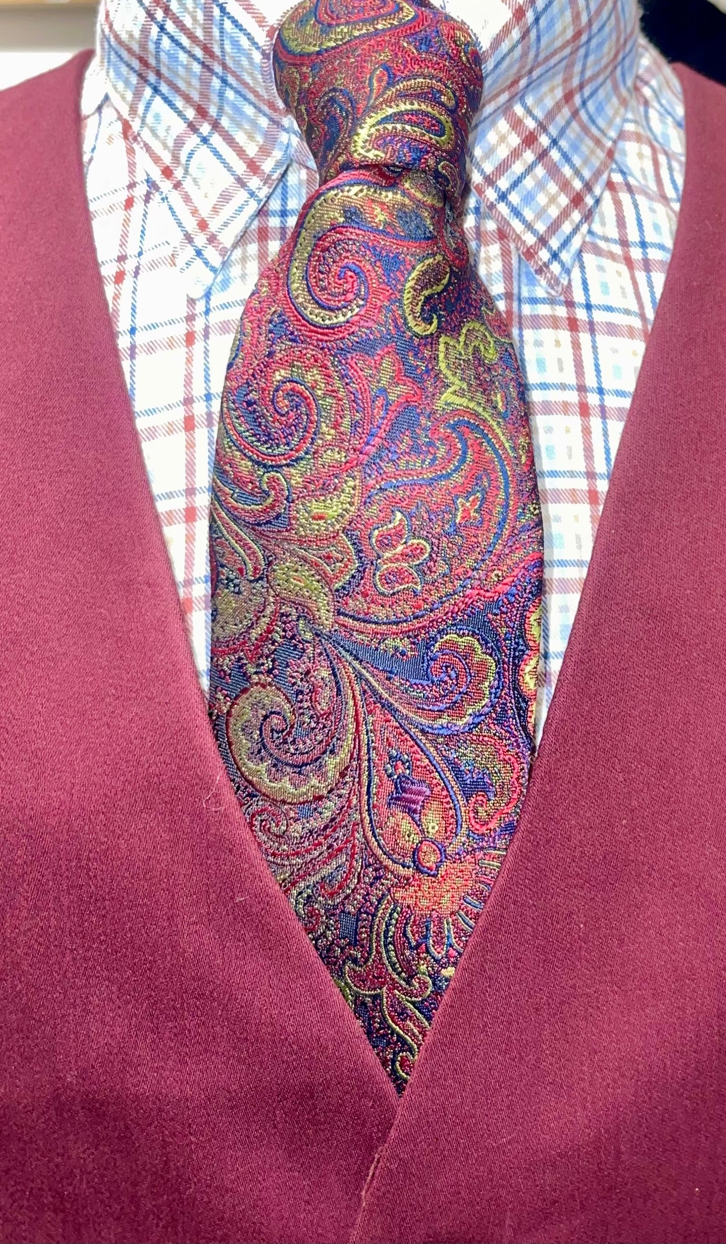 Burgundy Paisley Tie
