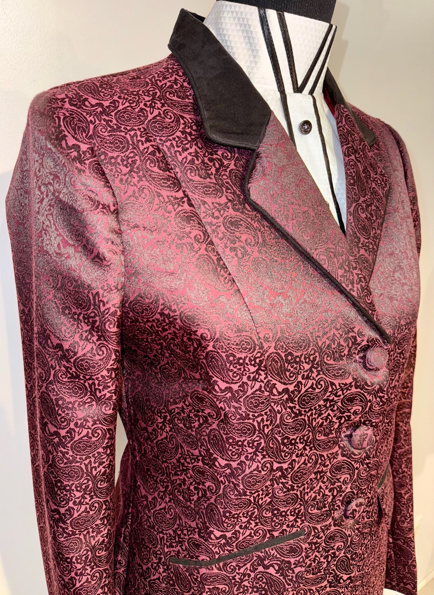 New MTC, Burgundy Paisley Hunt Coat