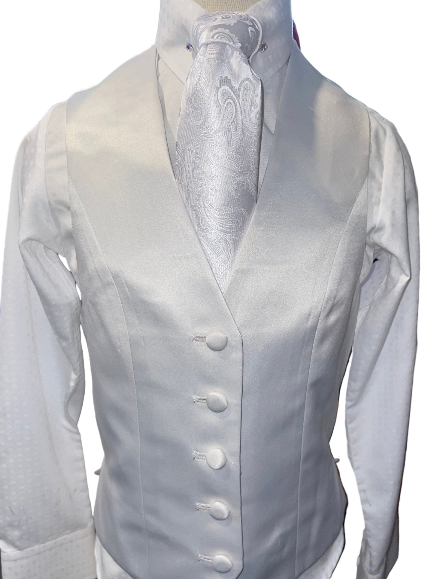 Custom, Girl's White Show Vest