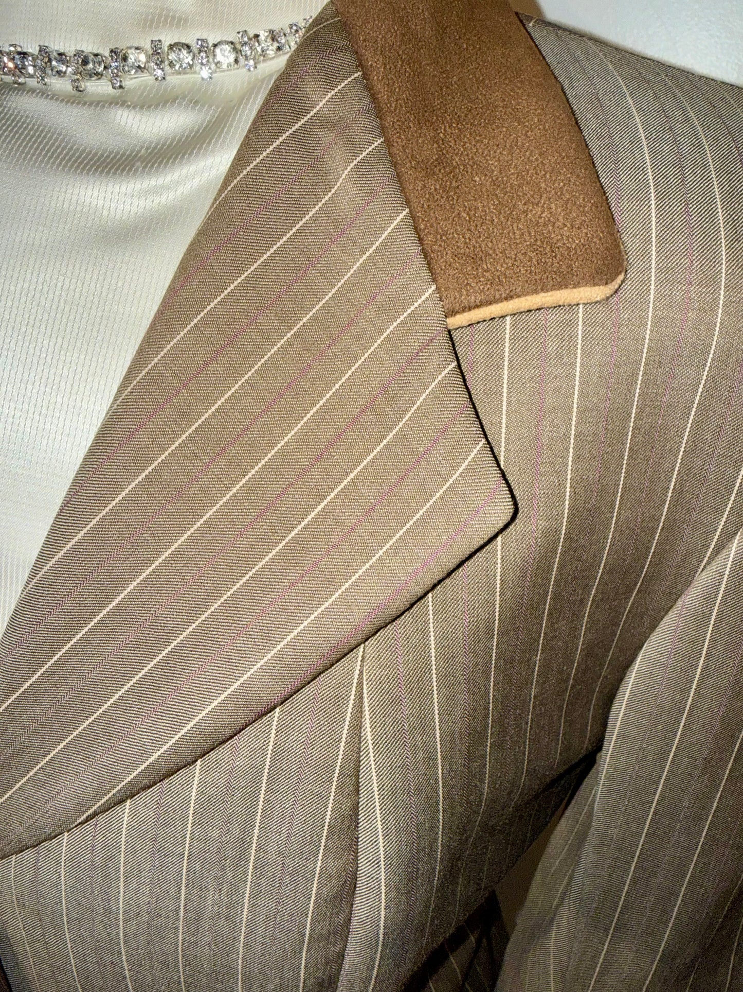 Marsha De Arriaga, Custom Beige Hunt Coat