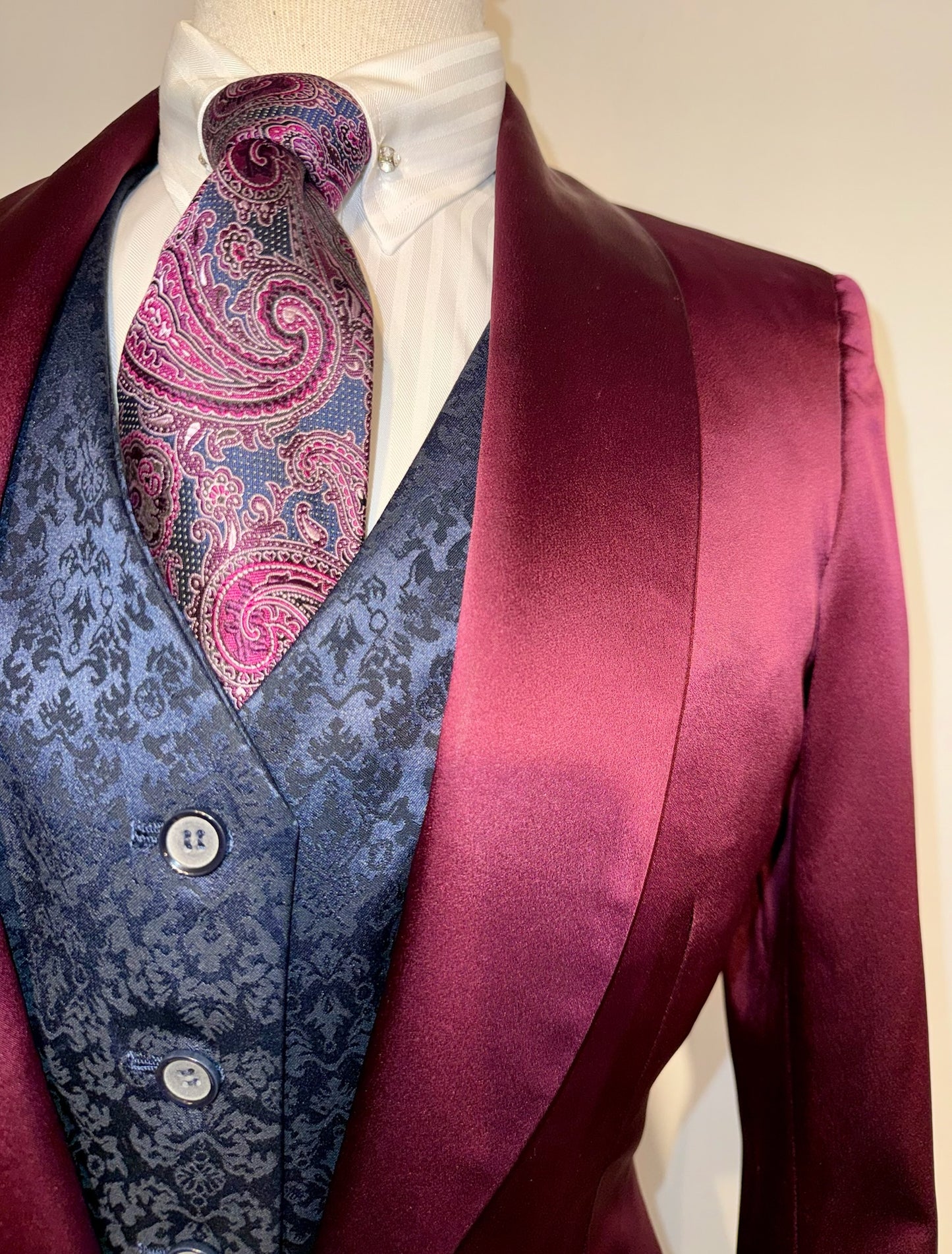 Hawkewood, Plum Silk Day Coat