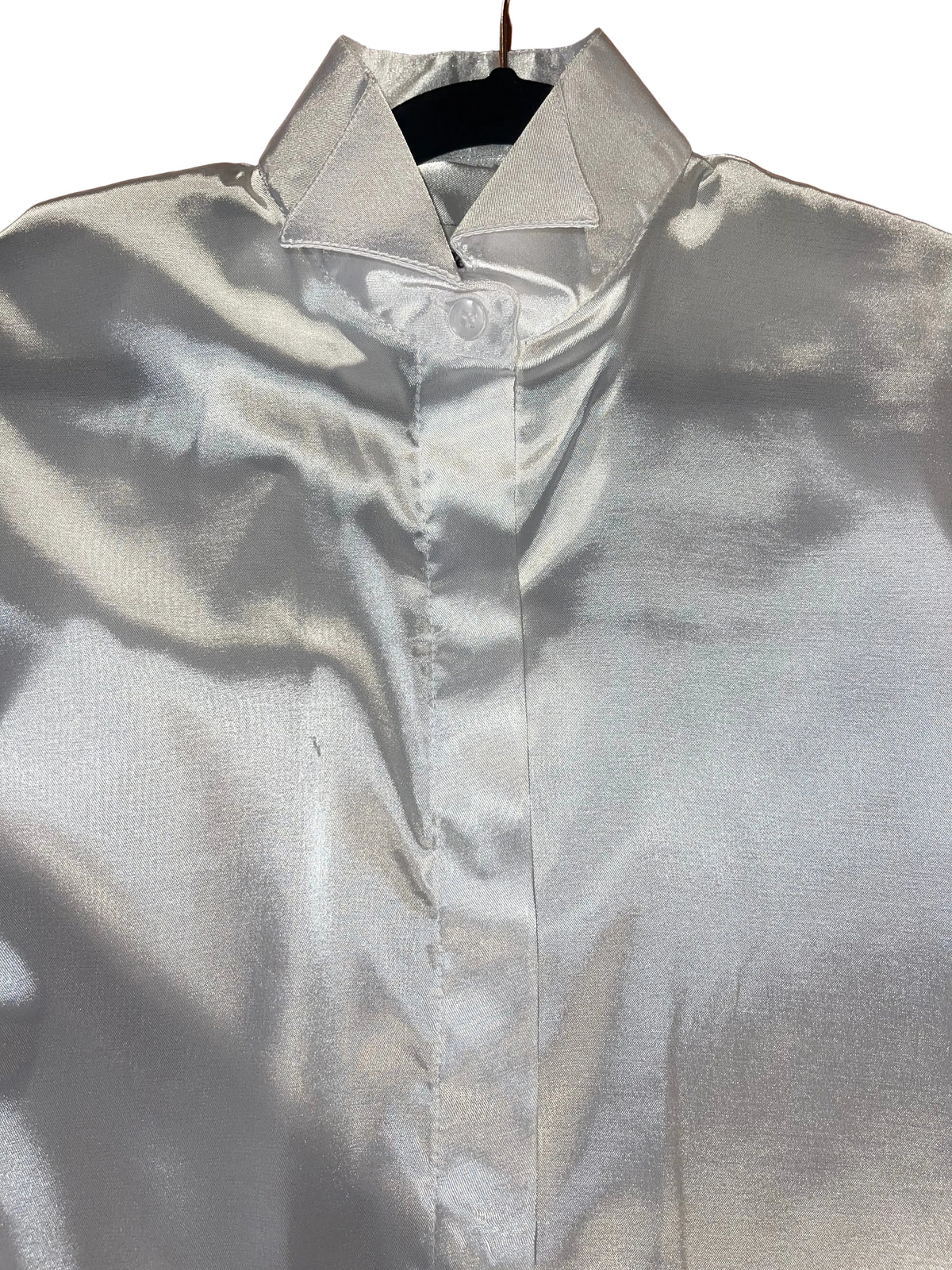 Marsha De Arriaga, White Silk Formal Shirt