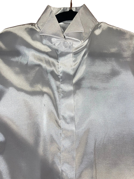 Marsha De Arriaga, White Silk Formal Shirt