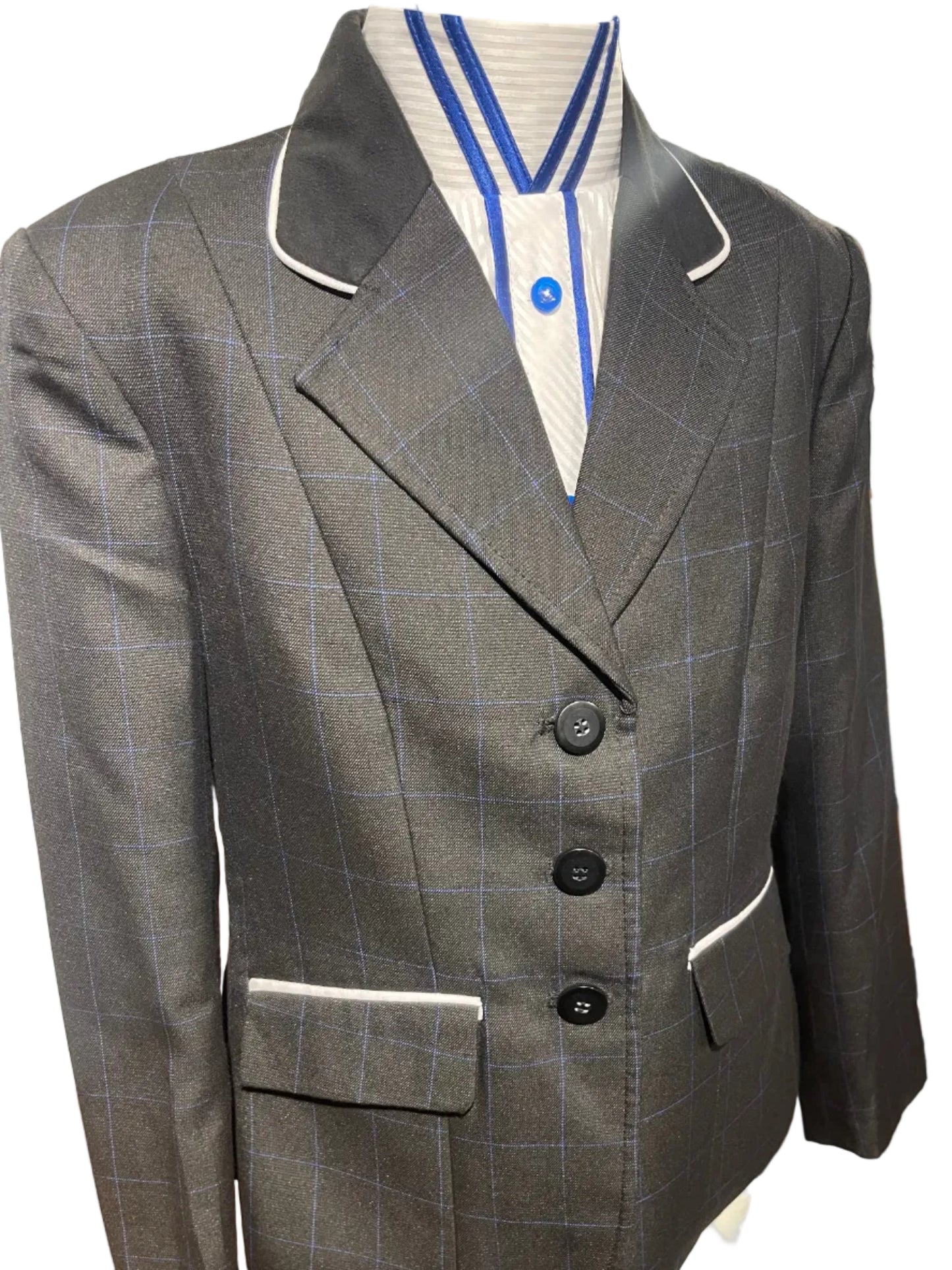 Fredy Tailor, Black And Blue Plaid Hunt Coat