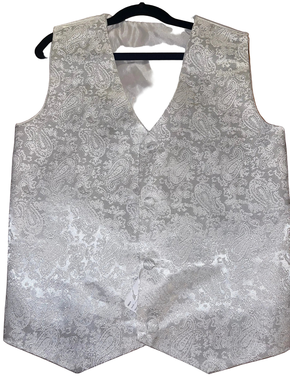 Custom, White Paisley Vest