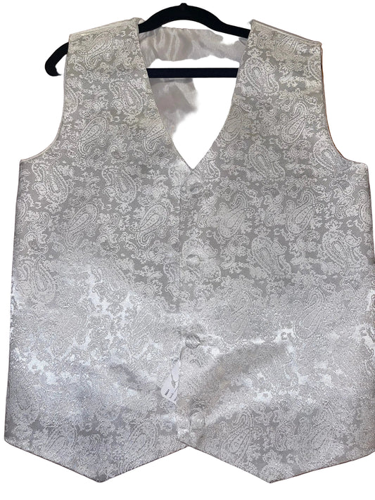 Custom, White Paisley Vest