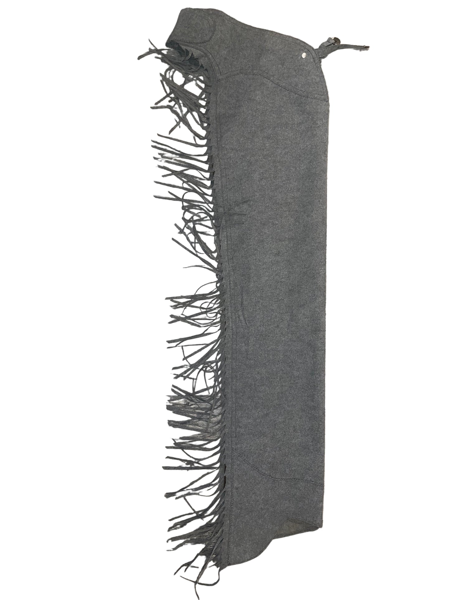 Custom, Grey Faux Ultrasuede Chaps