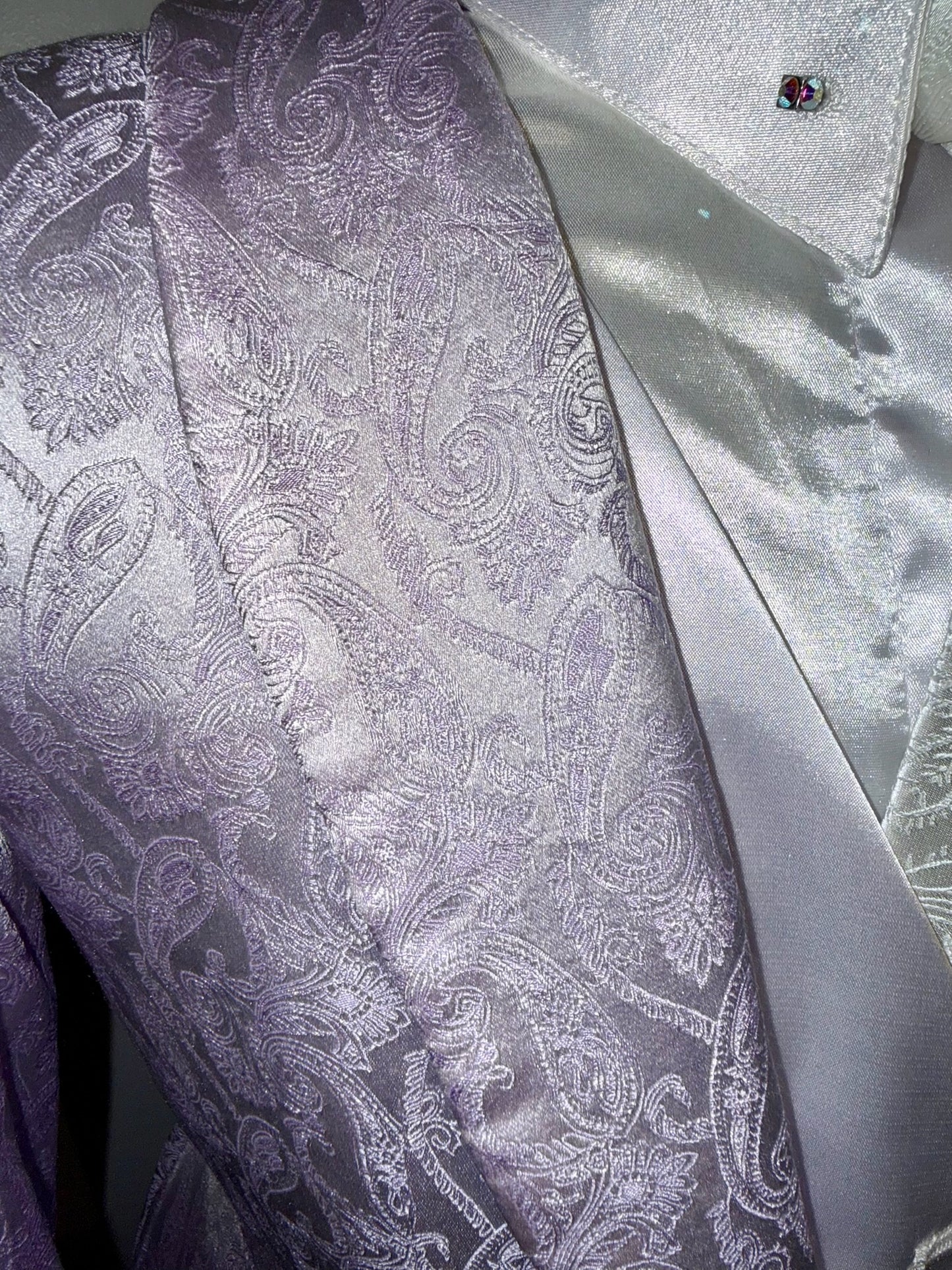 Marsha De Arriaga, Girls Purple Paisley Day Coat