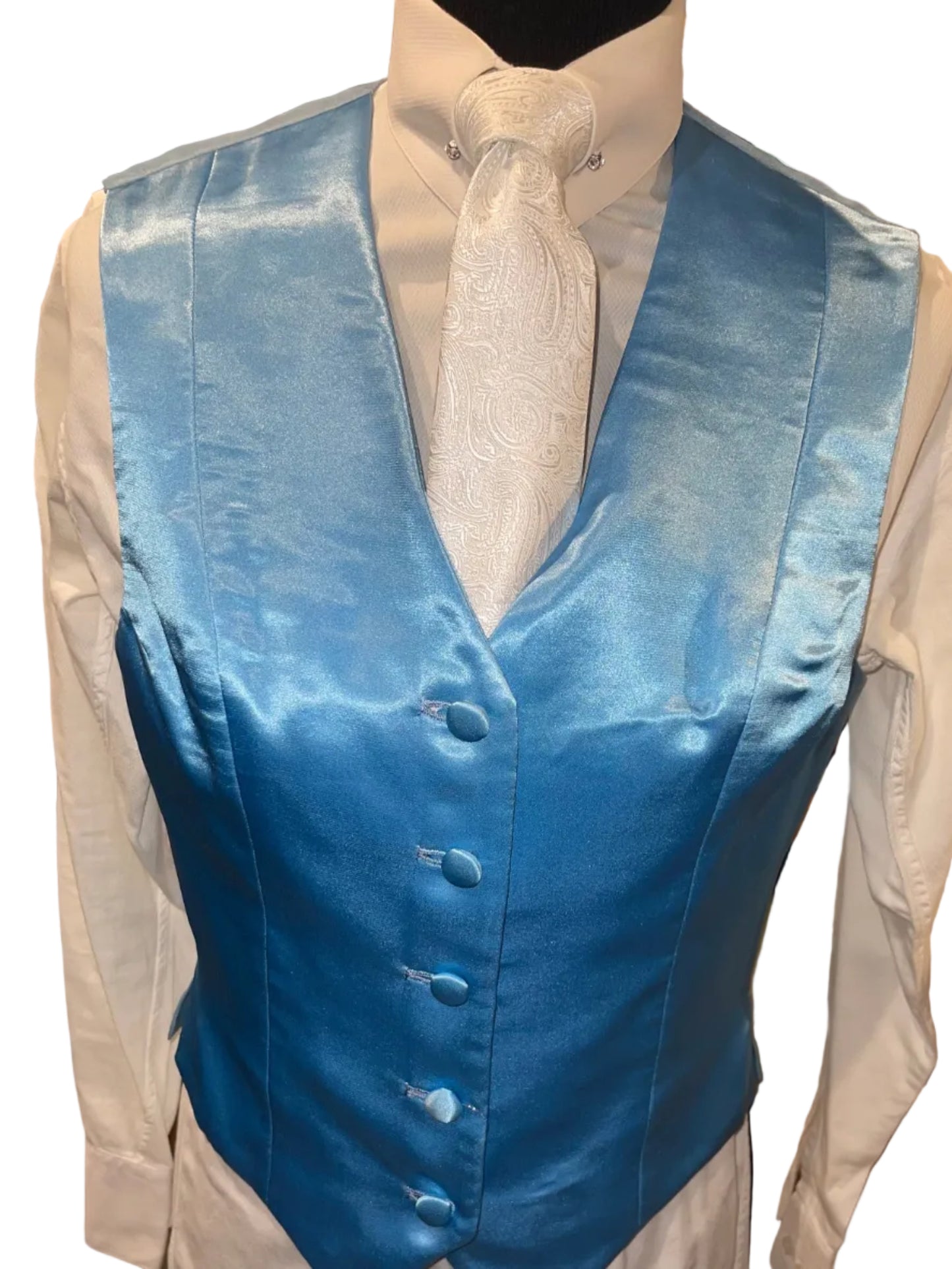 Marsha De Arriaga, Blue Silk Vest