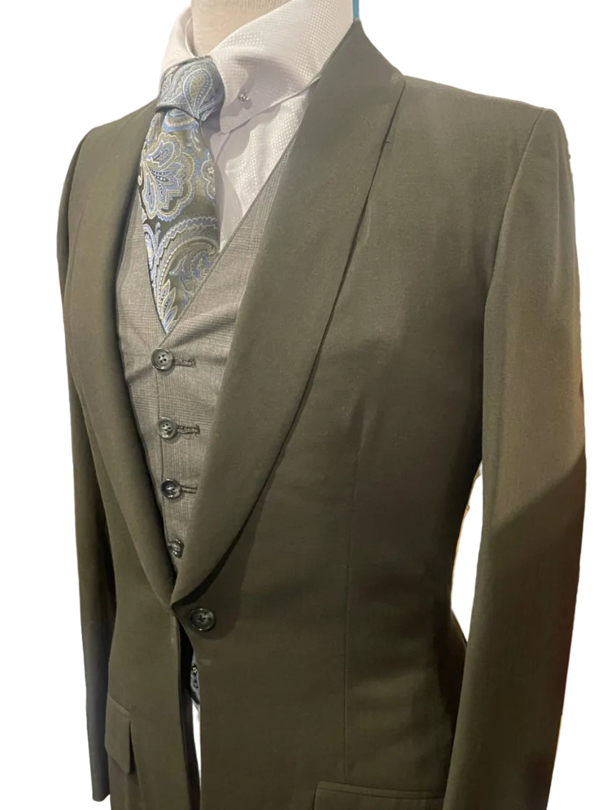 Glastonbury, Custom Dark Green Day Suit