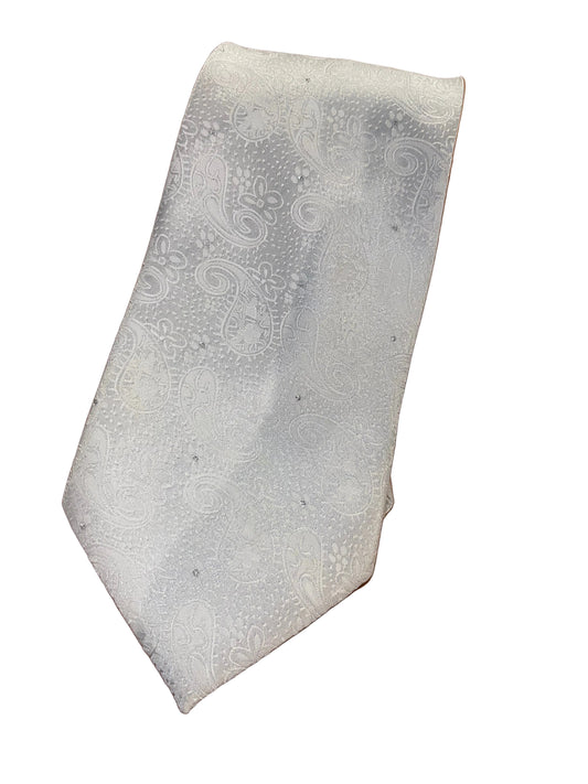 White Paisley Tie