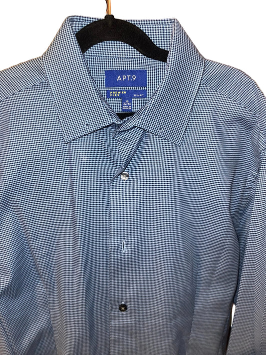 Ladies, Blue Patterned Shirt