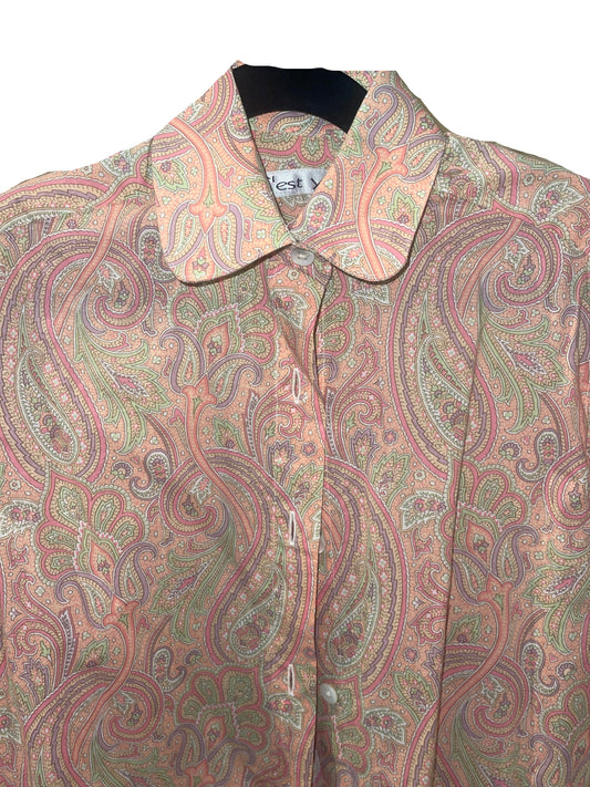 C'est yApre, Peach Paisley Girls Shirt